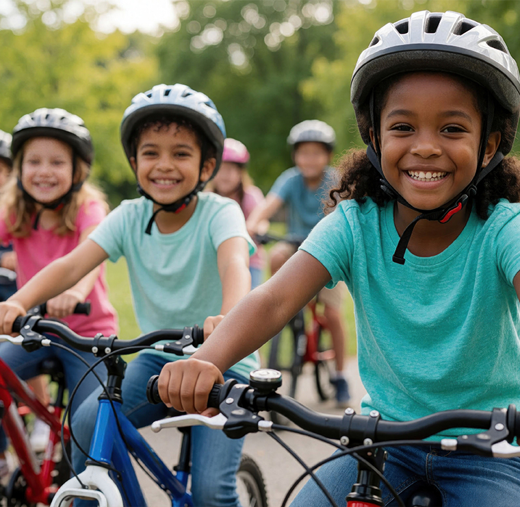 Children enjoying outdoor activities together